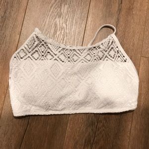 White Crochet Mindori Bikini Top